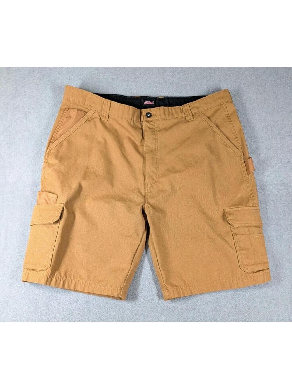 Dickies Mens 40 Tan Cargo Work Shorts Utility Ripstop Carpenter Outdoor Wear